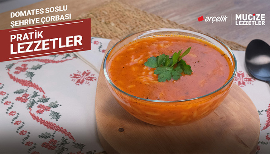 Domates soslu arpa şehriye çorbası tarifi | Mucize Lezzetler