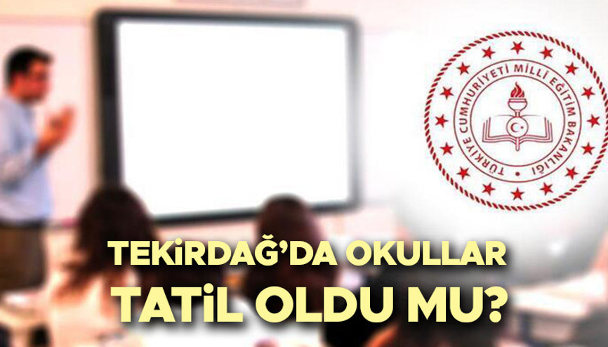 Tekirdağda bugün (3 Ekim 2025 Cuma) okullar tatil mi son dakika | Bugün okul var mı, Tekirdağda okullar tatil edildi mi Valilikten önemli açıklama