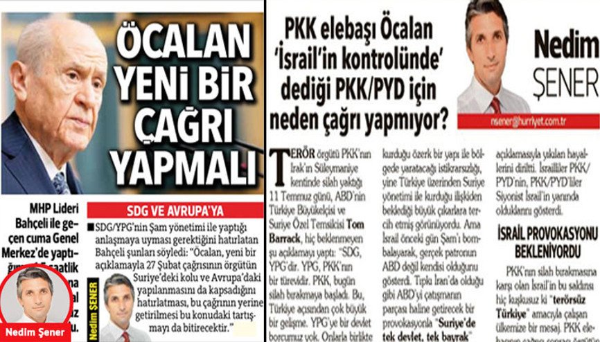 PKK elebaşı Öcalan, Siyonist İsrail uşağı SDG/PYD-YPG terör örgütüne neden çağrı yapmıyor