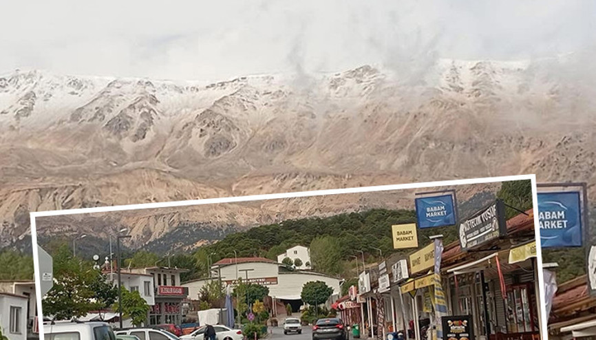 Bu görüntüler sıcağıyla meşhur ilimizden: Mevsimin ilk karı düştü