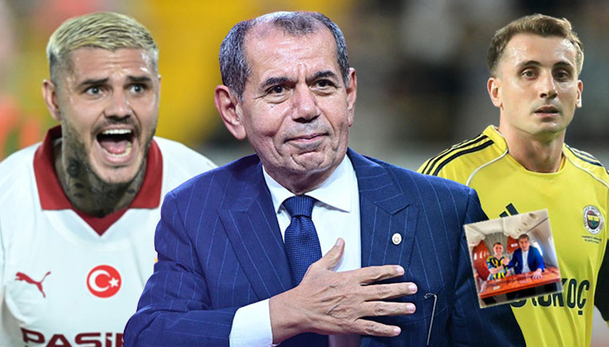 Galatasaray Başkanı Dursun Özbek’ten Icardi, Barış Alper ve Kerem Aktürkoğlu açıklaması Fenerbahçe’ye gönderme
