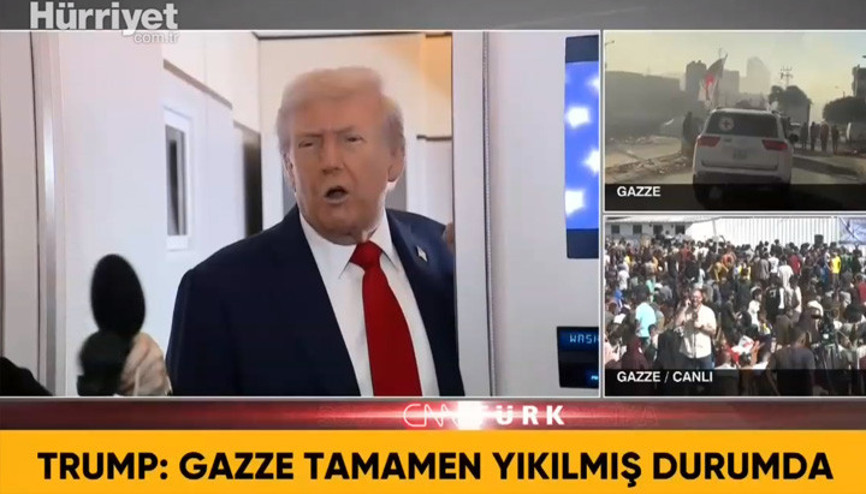 Trump: Gazze tamamen yıkılmış durumda