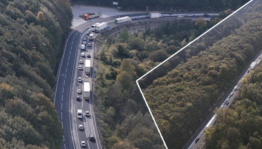 İstanbul istikameti trafiğe kapandı Kara yolu kilitlendi