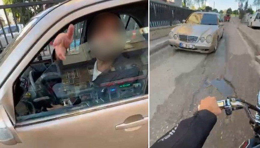 Aracıyla ters yönden girdi Sözleri pes dedirtti: Canından olma bekle