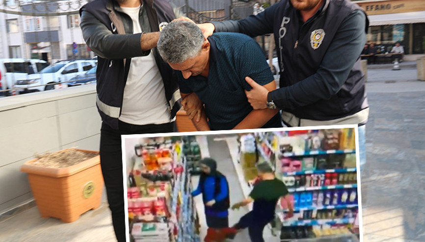 Görüntüler dehşete düşürmüştü Gözü dönmüş babadan pes dedirten ifade... Küçük çocuğu bu yüzden tekmelemiş