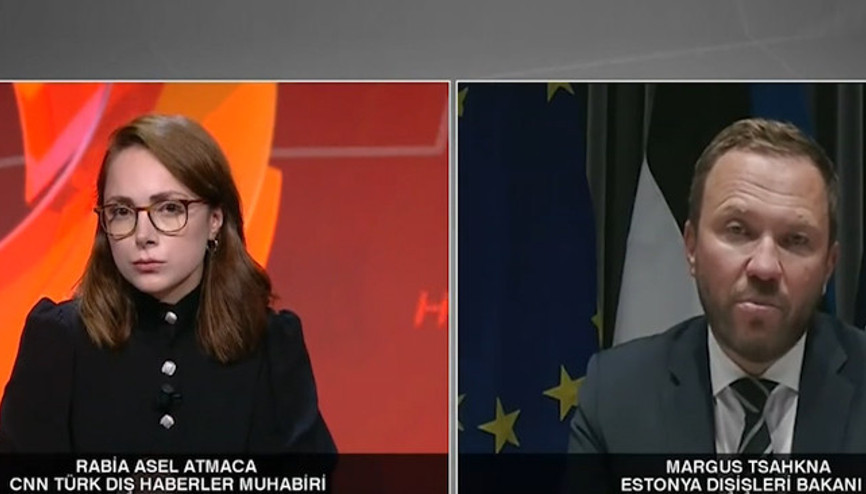 Estonya Dışişleri Bakanı CNN TÜRKe konuştu: Rusya kağıttan bir kaplan, amacı dünya düzenini bozmak Estonya Dışişleri Bakanı CNN TÜRKe konuştu: Rusya kağıttan bir kaplan, amacı dünya düzenini bozmak