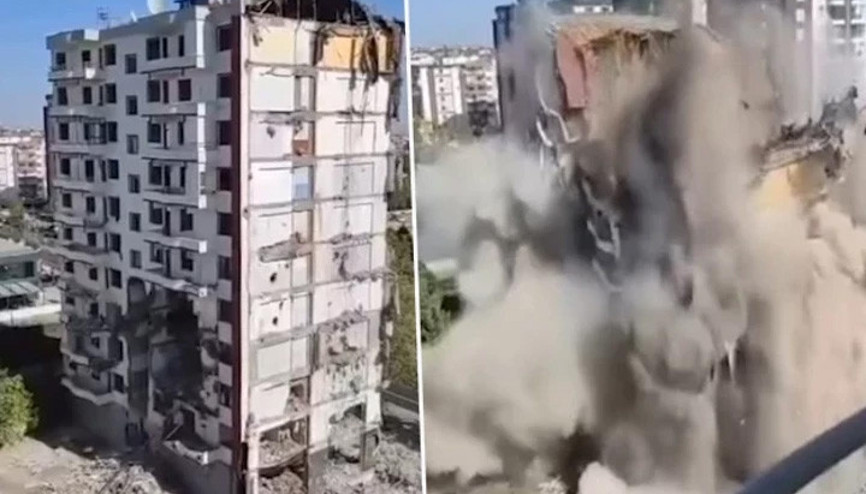 Diyarbakır’da 11 katlı bina, yıkım sırasında çöktü