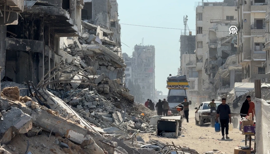 Ateşkes sonrası Nasr Mahallesindeki yıkım gün yüzüne çıktı