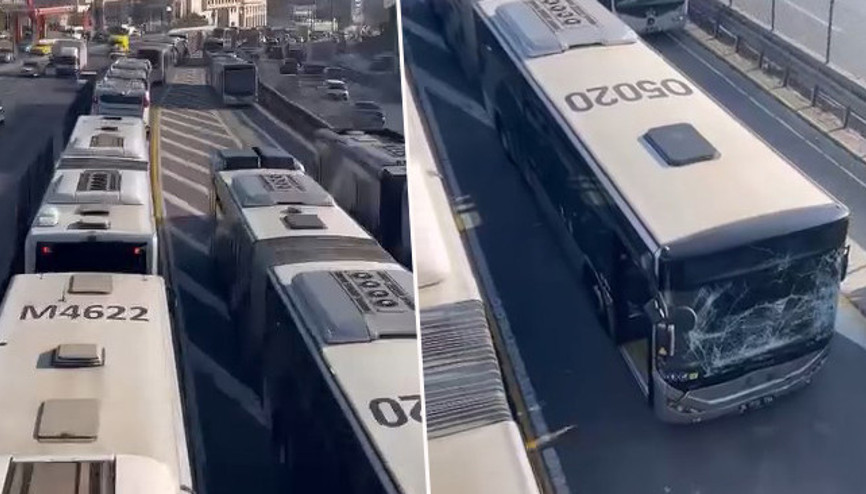 Sefaköyde metrobüs kazası Ekipler olay yerine sevk edildi