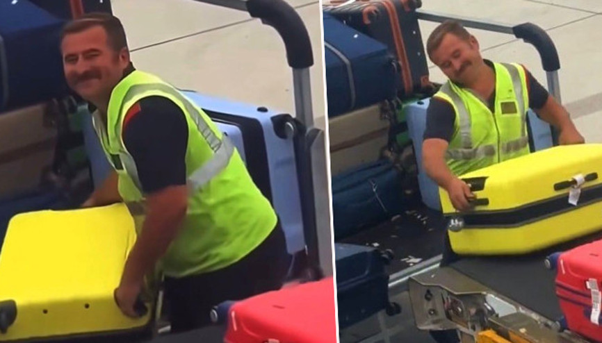 Uçağa valizleri yüklerken çekilen görüntüleri milyonlarca kez izlenmişti Cilveli rampacı o anları anlattı: 15 dakikalığına meşhur etti