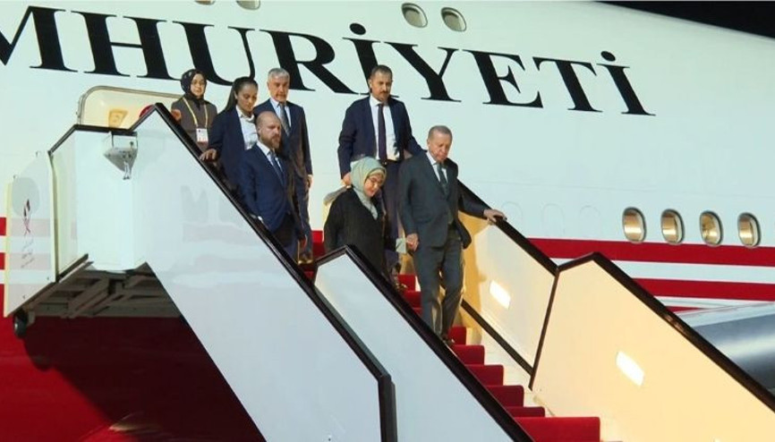 Cumhurbaşkanı Erdoğan ve beraberindeki heyet Katarda