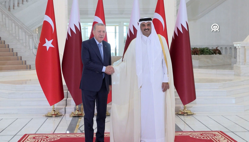 Cumhurbaşkanı Erdoğan, Katar Emiri Al Sani ile bir araya geldi