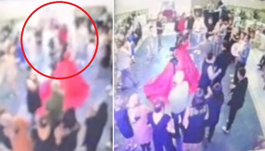 Adanada düğün salonunda büyük panik Dev avize gelinin üzerine düştü