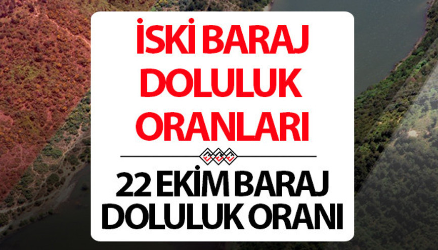 İSKİ İSTANBUL BARAJ DOLULUK ORANLARI 22 EKİM | İSKİ Baraj doluluk oranı yüzdesi kaç oldu