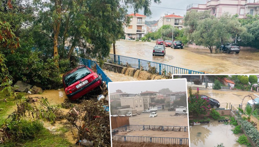 Beş kenti sağanak vurdu: Yağmur suları sele dönüştü | İzmirde sel sularına kapılan bir kişi kayboldu