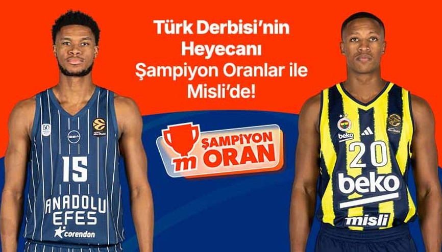 EuroLeague’de Anadolu Efes ile Fenerbahçe kozlarını paylaşıyor, Türk Derbisi’nin heyecanı Şampiyon Oranlar ile Misli’de yaşanıyor… EuroLeague’de Anadolu Efes ile Fenerbahçe kozlarını paylaşıyor, Türk Derbisi’nin heyecanı Şampiyon Oranlar ile Misli’de yaşanıyor…