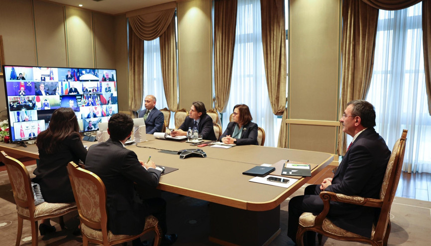 Cevdet Yılmaz, Ukrayna konulu Liderler Zirvesine katıldı