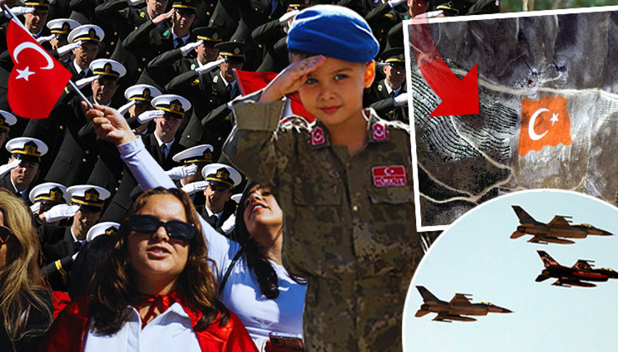 Cumhuriyet Bayramı coşkuyla kutlanıyor Türk bayrağı uzaydan görüntülendi: Şehit ailesini duygulandıran sürpriz