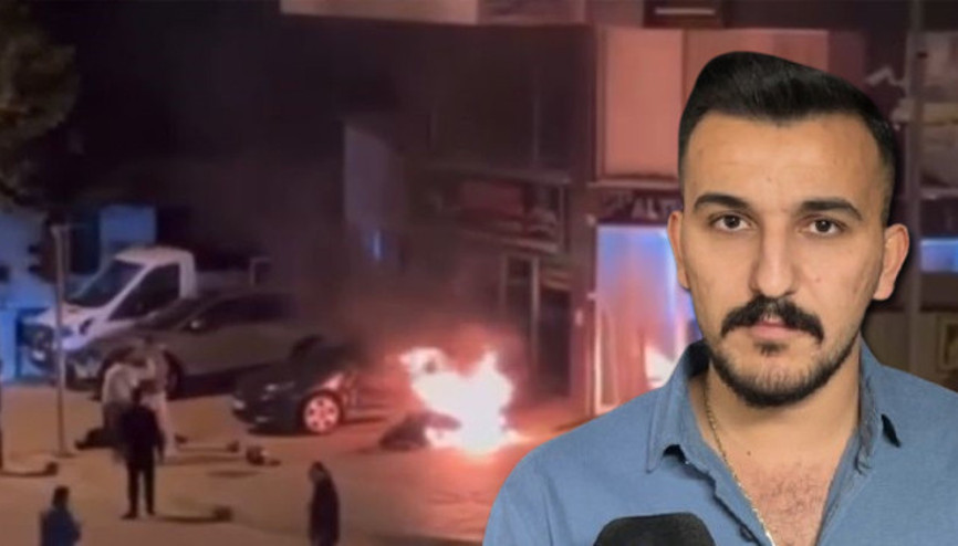 Motosiklet sürücüsünü alevler içinden böyle kurtardı: Kahramanlık değil, insanlık görevi