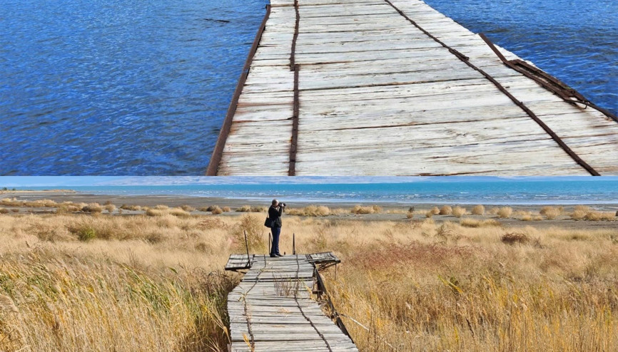 Van Gölündeki çekilme fotoğraflarda