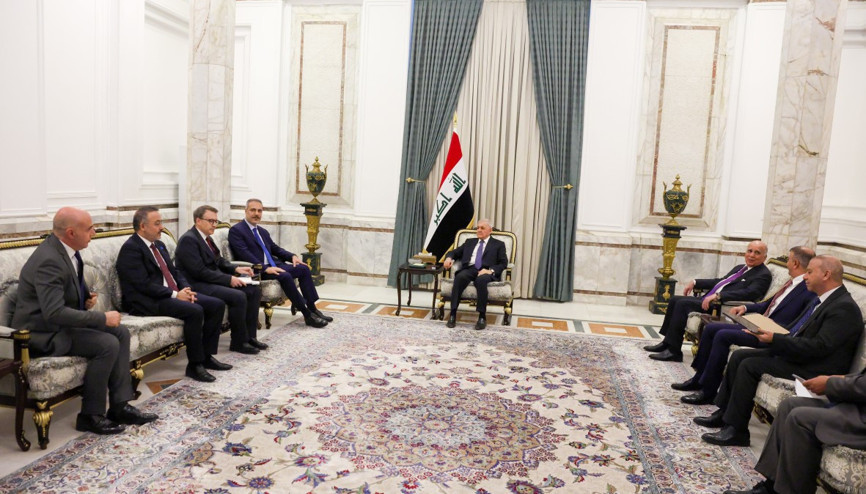 Dışişleri Bakanı Hakan Fidan, Irak Cumhurbaşkanı Reşid tarafından kabul edildi