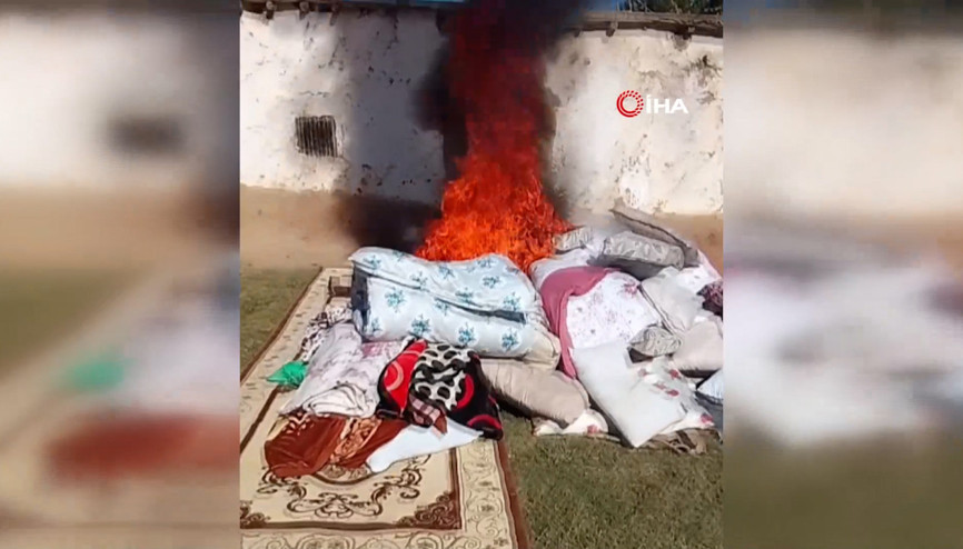 Eşyalar kendi kendine alev alıyor