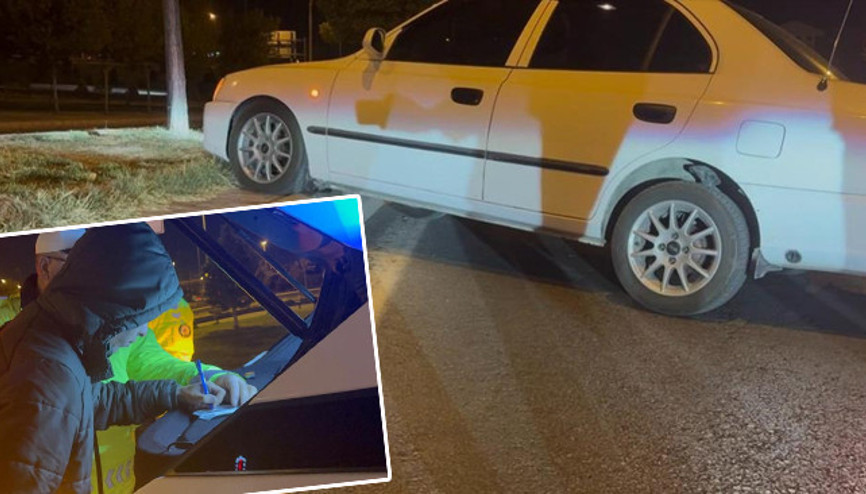 Direksiyon başında uyuyakaldı Kaza sonrası da uyumaya devam etti