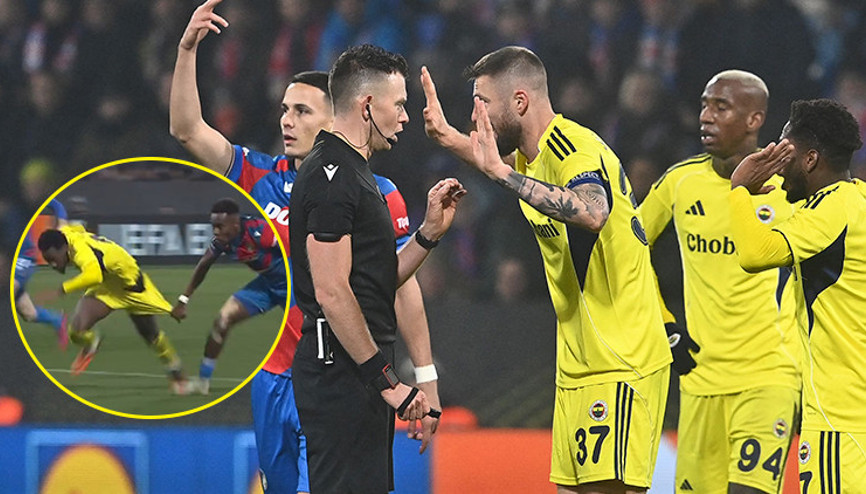 Viktoria Plzen-Fenerbahçe maçında şok karar 90+7de VAR inceledi, penaltı verilmedi