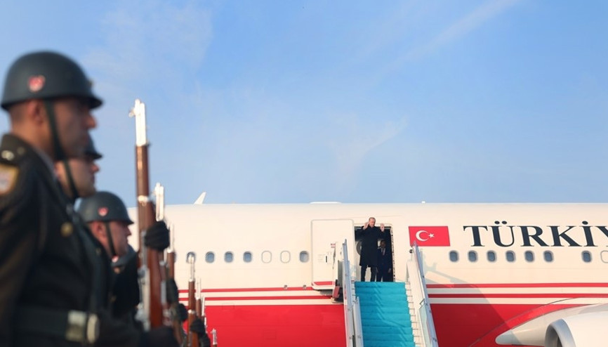 Cumhurbaşkanı Erdoğan Azerbaycanın başkenti Baküye gitti