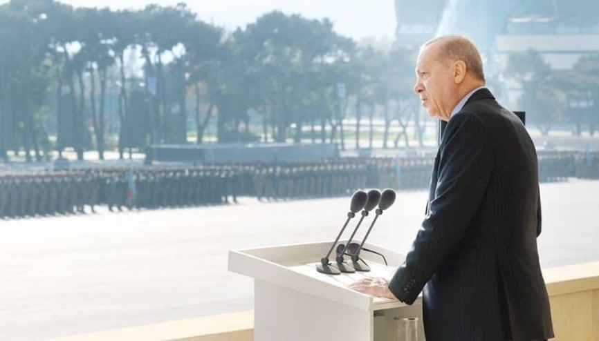 Cumhurbaşkanı Erdoğan Azerbaycan’da… Karabağ zaferi tarihe altın harflerle işlendi