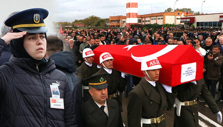 Şehit Emre Altınoka acı veda: Şehit ağabeyini asker selamıyla karşıladı