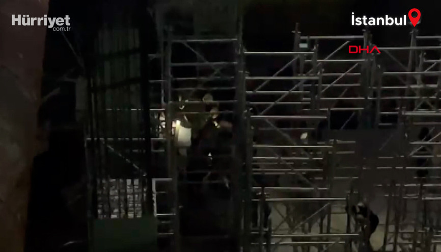 Kabataşta metro inşaatında çökme