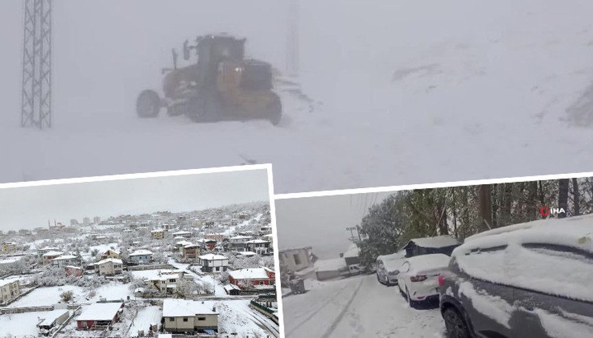 Birçok ilde kar sürprizi Yollar kapandı... Her yer beyaza büründü, hava sıcaklığı sıfırın altına indi