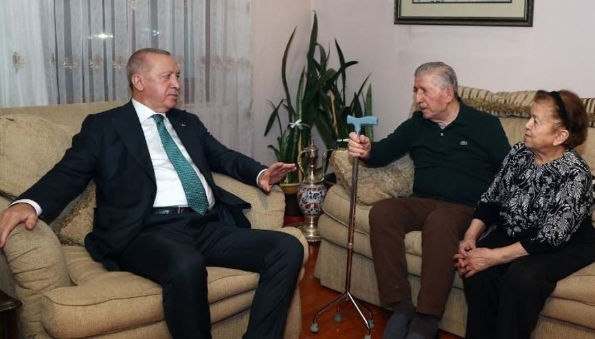 Cumhurbaşkanı Erdoğandan eski TBMM Başkanı Toptana ziyaret