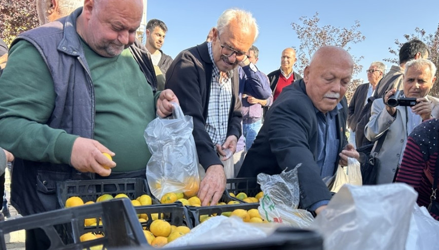Hatayda üreticiler, alıcı çıkmayan tonlarca mandalinayı ücretsiz dağıttı