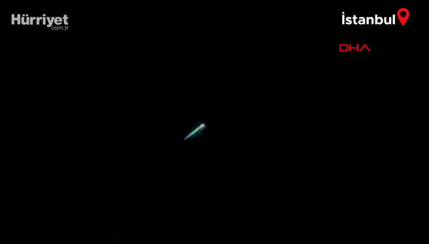 İstanbulda gökyüzünde görülen parlak cisim heyecana yol açtı