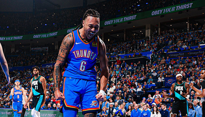 Thunder, Blazersı yenerek serisini 9 maça çıkardı