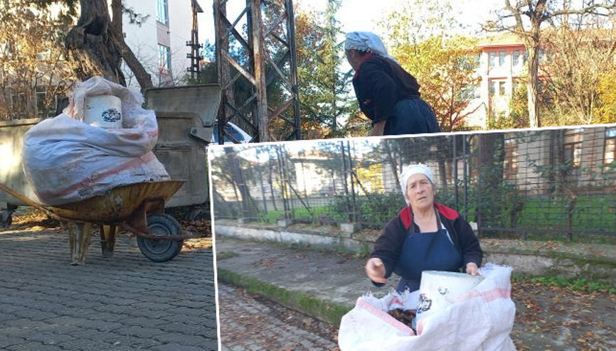 Her sonbaharda tek tek topluyor: 60 santim derine gömüyor Benim kafa böyle esiyor, böyle yapıyorum