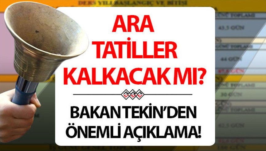 MEB ARA TATİL TAKVİMİ 2025-2026 SON DAKİKA GELİŞMELERİ || Bakan Tekin yanıtladı: Ara tatil kalkacak mı, 2. dönem ara tatili ne zaman İlkokul, ortaokul ve liselerde 1. ve 2. dönem ara tatil bitiyor mu, devam edecek mi