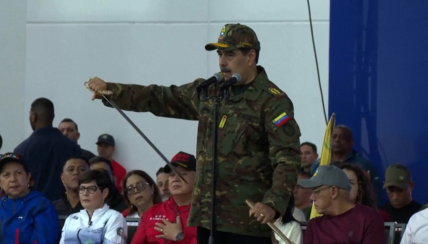 Venezuela Devlet Başkanı Nicolas Maduro Caracasta düzenlenen askeri törene katıldı