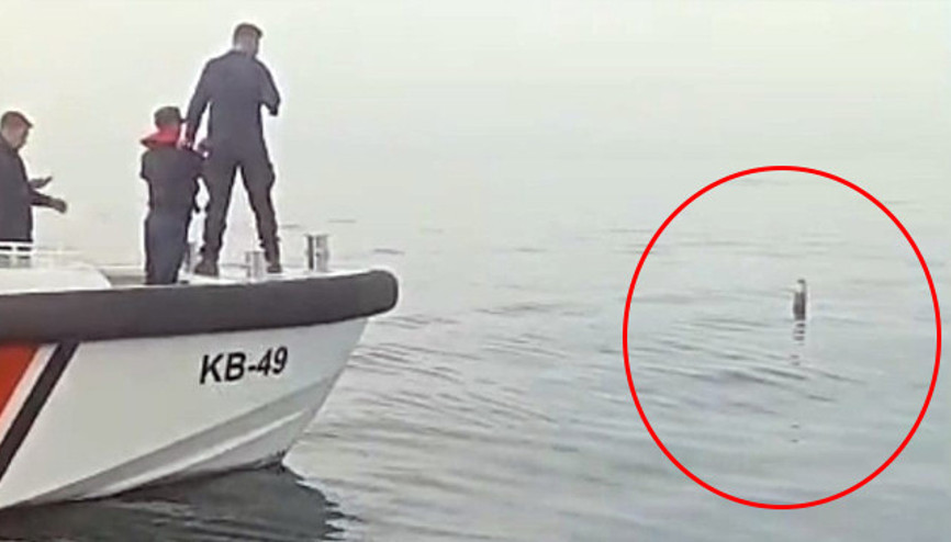 Karadenizde balıkçılar gördü Sahil Güvenlik ekiplerine haber verildi