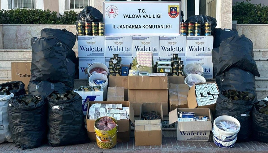 Yalovada 238 kilo kaçak tütün ele geçirildi