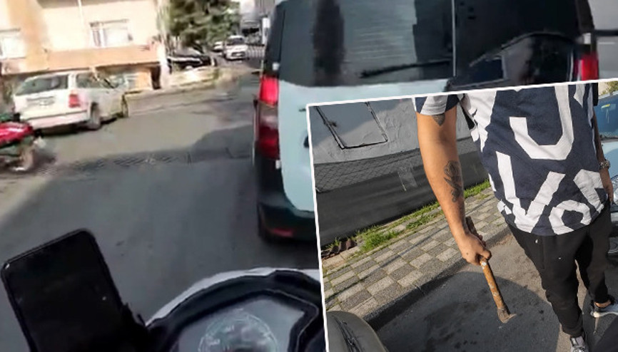 Trafikte tartışma kavgaya dönüştü Aracından inerek keserle saldırdı: Kafanı gözünü kıracağım