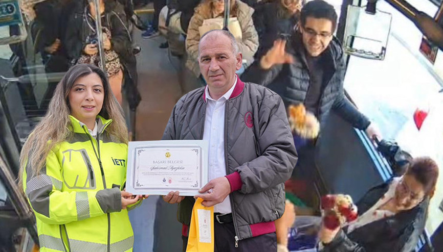 Sürpriz davranışıyla kalpleri kazanmıştı İETT şoförü ödüllendirildi