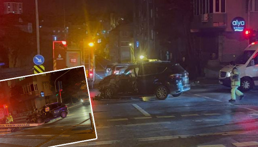 Otobüs ile otomobil kafa kafaya çarptı: 3 yaralı