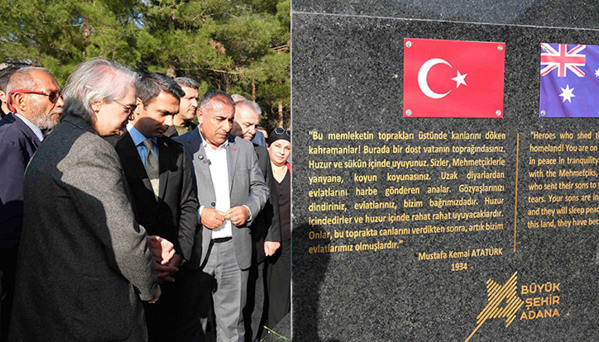 110 yıl sonra gelen vefa... Pozantı’da Anzak Rölyefi açıldı