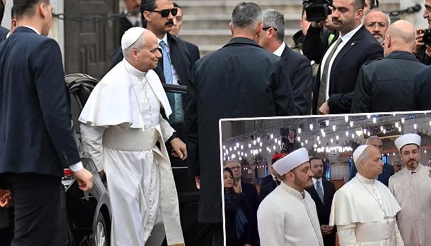 Vatikan Devlet Başkanı Papa 14. Leodan Sultanahmet Camiine ziyaret