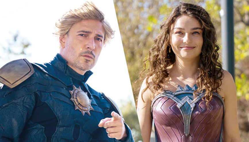 Eğlenceli çekim... Süper kahraman oldular