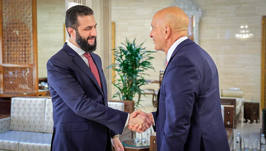 Suriye Cumhurbaşkanı Şara, ABDnin Suriye Özel Temsilcisi Barrackı kabul etti