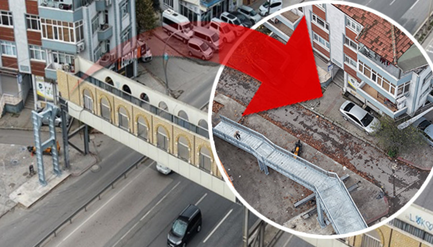 Mahkeme karar vermişti: Evin içini gösteren üst geçit 1 metre uzağa taşındı